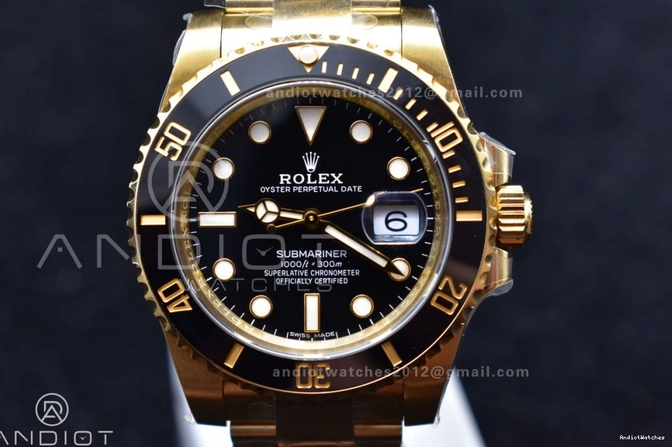 116618 VR Black Steel Best YG Plated LN Ceramic 1:1 Edition UrbanStyle Clean Submariner 465 904L 0212